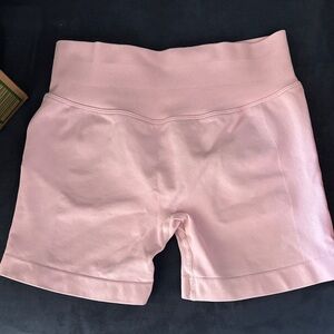 Pink High-Waisted Bike Shorts